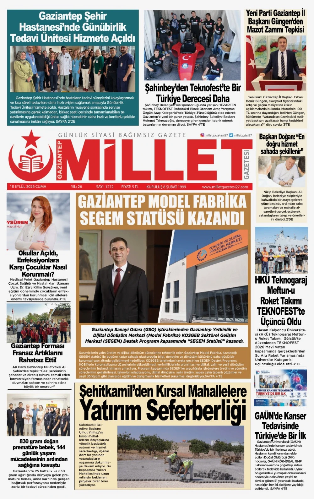 18 EYL&Uuml;L 2026