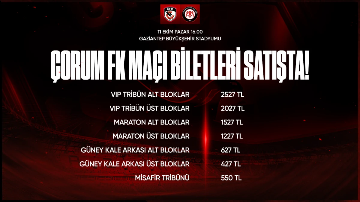 Gaziantep FK&rsquo;da biletler satışta