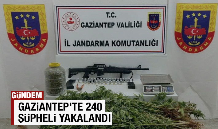 Gaziantep'te 240 şüpheli yakalandı