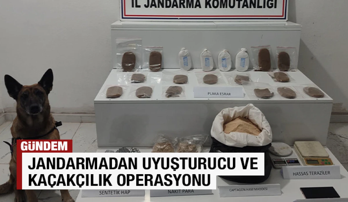 Jandarmadan Uyuşturucu Ve Ka&ccedil;ak&ccedil;ılık Operasyonu