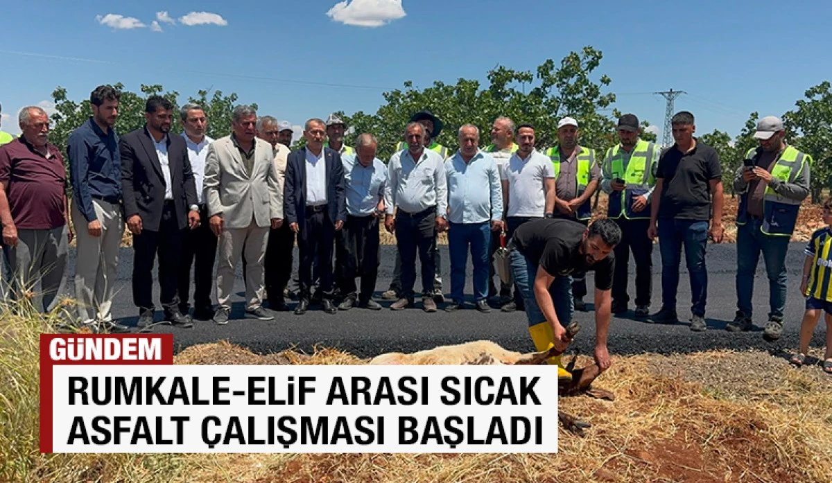 Rumkale-Elif Arası Sıcak Asfalt &Ccedil;alışması Başladı